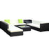 11 Pc Modular Outdoor Setting Sofa Lounge Set Patio Furniture Wicker Black Storage Cover